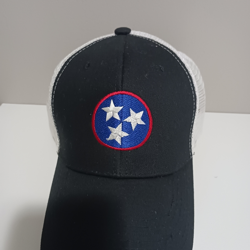 luxury Hardware Tennessee TriStar embroidered cap, adjustable strap, color blue
